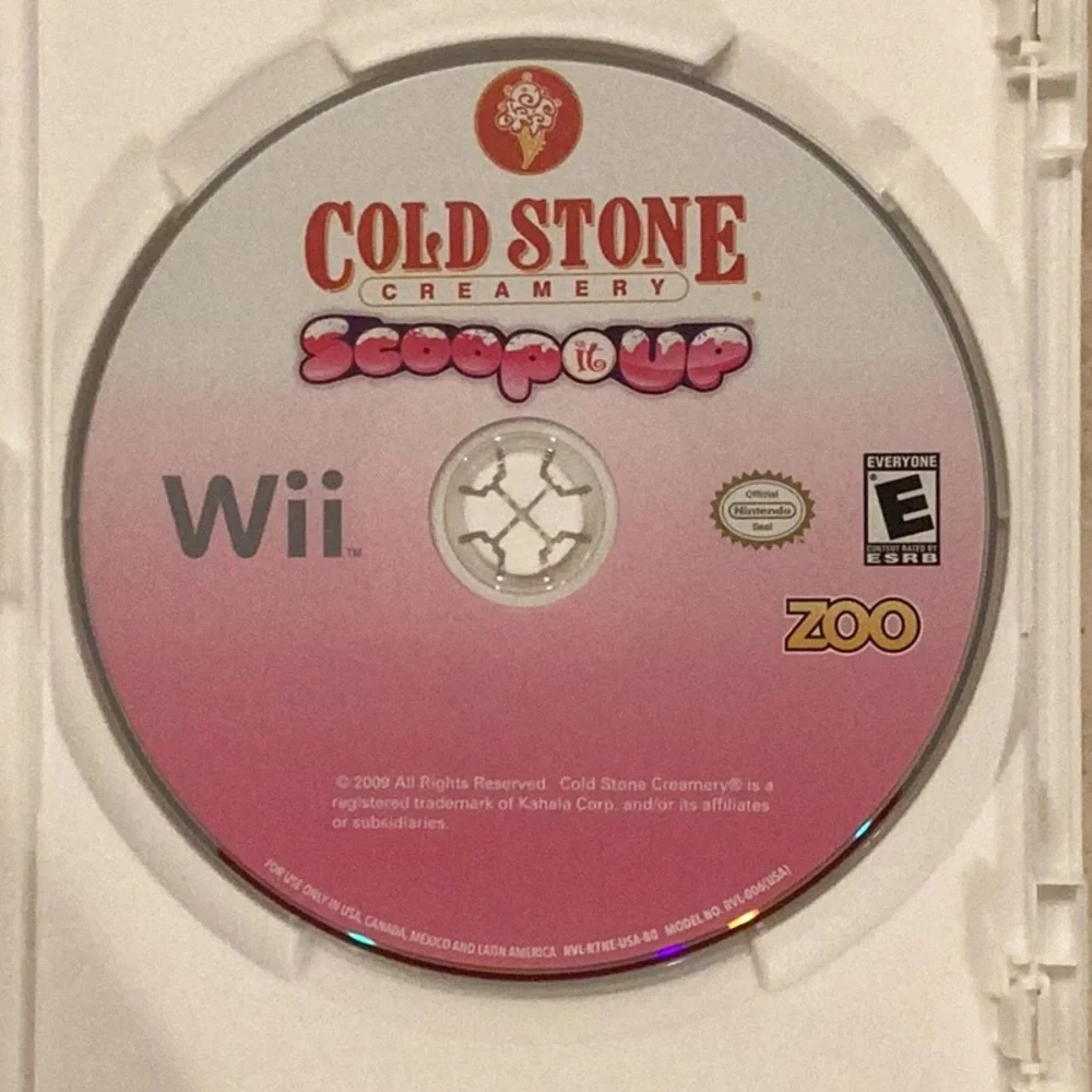 Cold Stone Creamery Scoop It Up Nintendo Wii Game CIB Tested